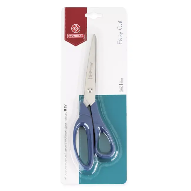 Mundial Lichtgewicht hobbyschaar – ergonomisch – veelzijdig – 21,6 cm – blauw