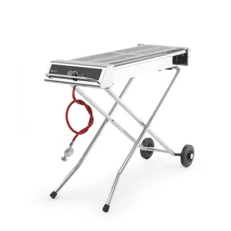 HENDI Krachtige roestvrijstalen barbecue – 7,5kW – inklapbaar en verrijdbaar – 1120x410x900 mm