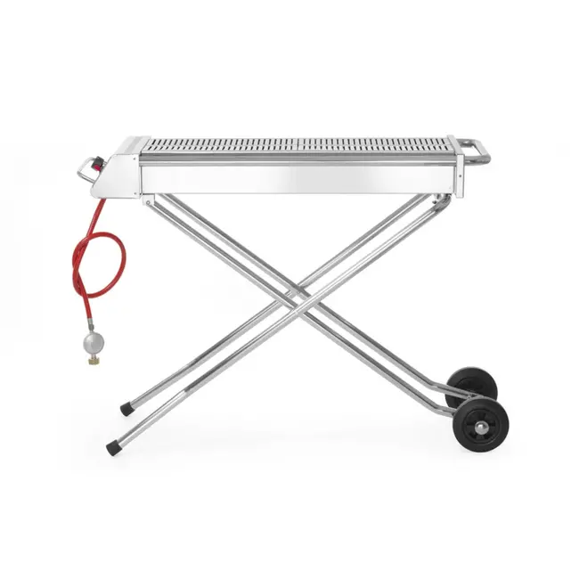 HENDI Gasbarbecue Xenon Pro 7,5 kW met inklapbaar onderstel en wielen