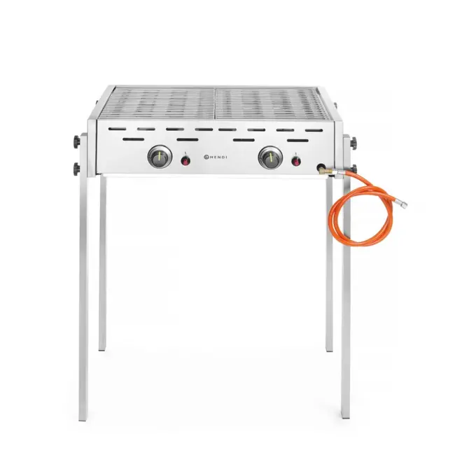 HENDI Roast-Master Pro gasbarbecue – 11,6kW – 2 branders – 790x560x900 mm – roestvast staal