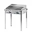 HENDI Green Fire barbecue – 2 branders – geëmailleerde gietijzeren bakplaat – 11,6 kW – 740x615x825 mm