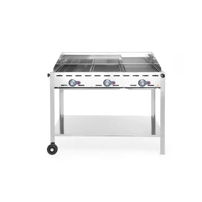HENDI Green Fire barbecue – 3 branders – 17,4 kW – verbeterde luchtaanvoer – 1078x612x825 mm