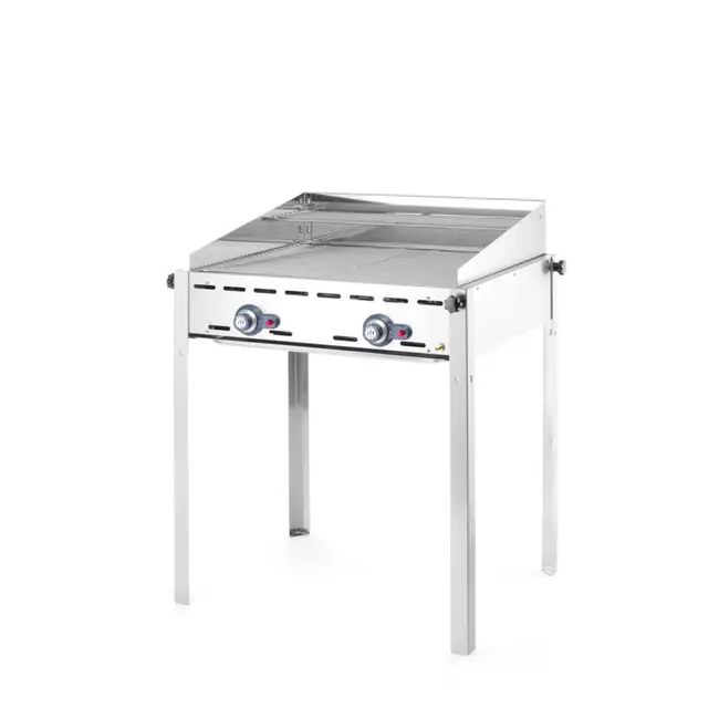 HENDI Windbestendige barbecue – 2 branders – roestvast staal – 11,6kW – 740x612x825 mm