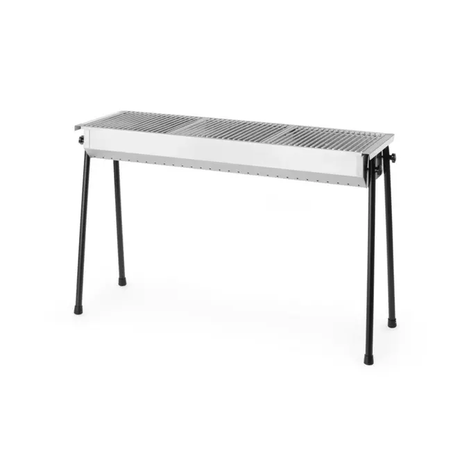 HENDI Houtskoolbarbecue – RVS – Demontabele poten – 3 roosters – 1145x380x770 mm
