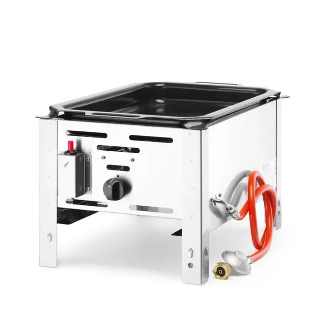 HENDI Compacte gasbarbecue – 5,8 kW – roestvast staal – 340x540x300 mm