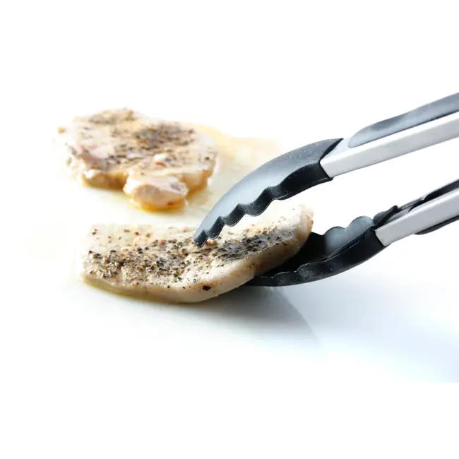 HENDI Serveertang – Hittebestendig siliconen – Soft-grip – 267 mm – Zwart