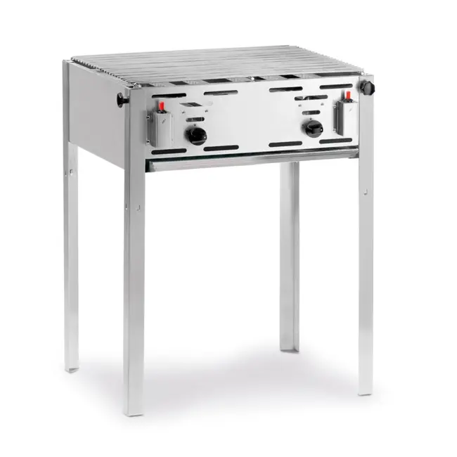 HENDI Grill-Master Maxi – Krachtige barbecue – 11,6kW – 650x540x840 mm – Inclusief gasslang en drukregelaar