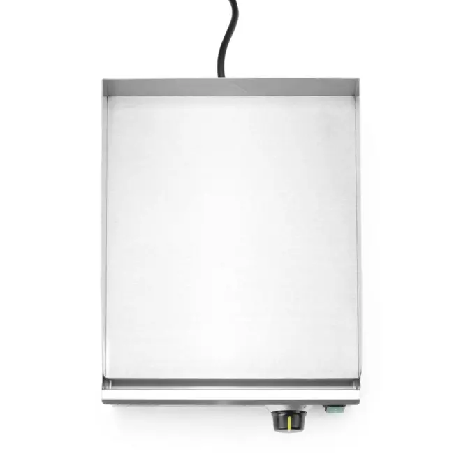 HENDI Bakplaat – Roestvast staal – Gehard staal – Traploos instelbaar – 316x380 mm