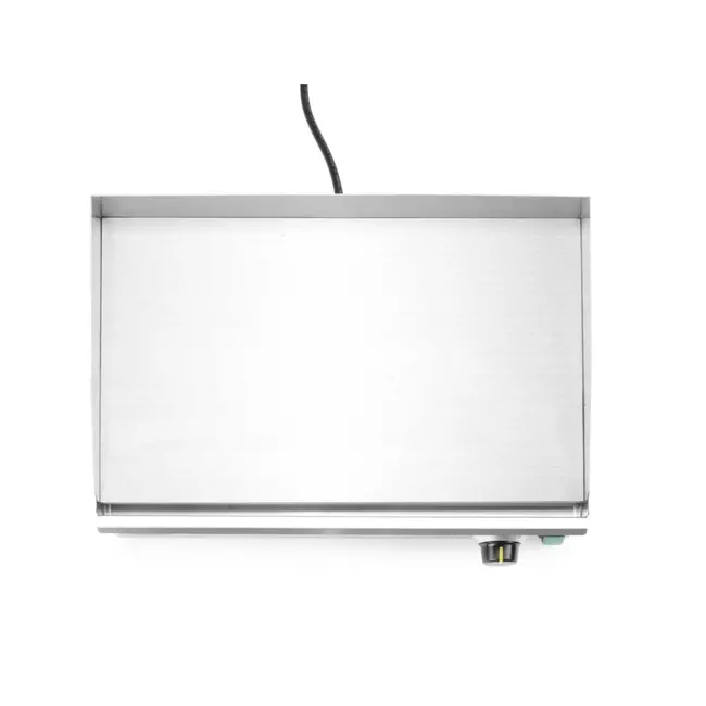 HENDI Bakplaat – roestvast staal – traploos instelbaar – 300°C – 518x330 mm