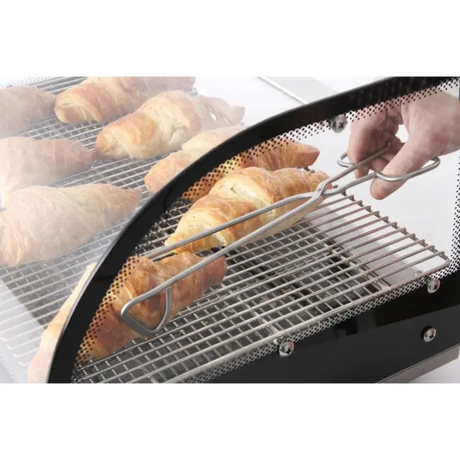 HENDI Gebogen serveertang – roestvast staal – vaatwasmachinebestendig – 235 mm