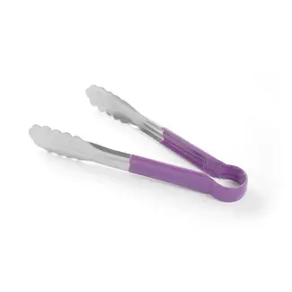 HENDI Serveertang RVS 300 mm met paars handvat voor kleurcodering
