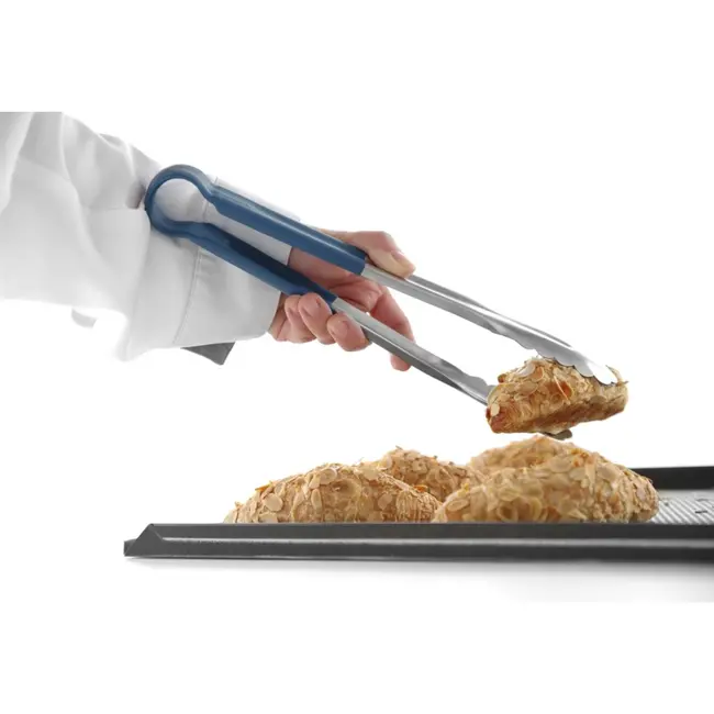 HENDI Serveertang – HACCP Norm – Blauw – 250 mm – Roestvrij staal