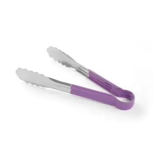 HENDI Serveertang RVS 250 mm met paars handvat voor kleurcodering