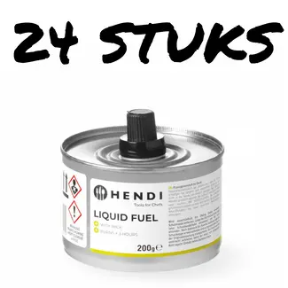 HENDI Vloeibare brandstof met lont – roet- en geurvrij – brandduur ± 6 uur – 24 stuks