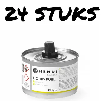 HENDI Vloeibare brandstof met lont – roet- en geurvrij – brandduur ± 4 uur – 24 stuks