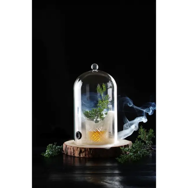 HENDI Glazen stolp met ventilatieopening – Borosilicaatglas – Ø150x(H)280 mm