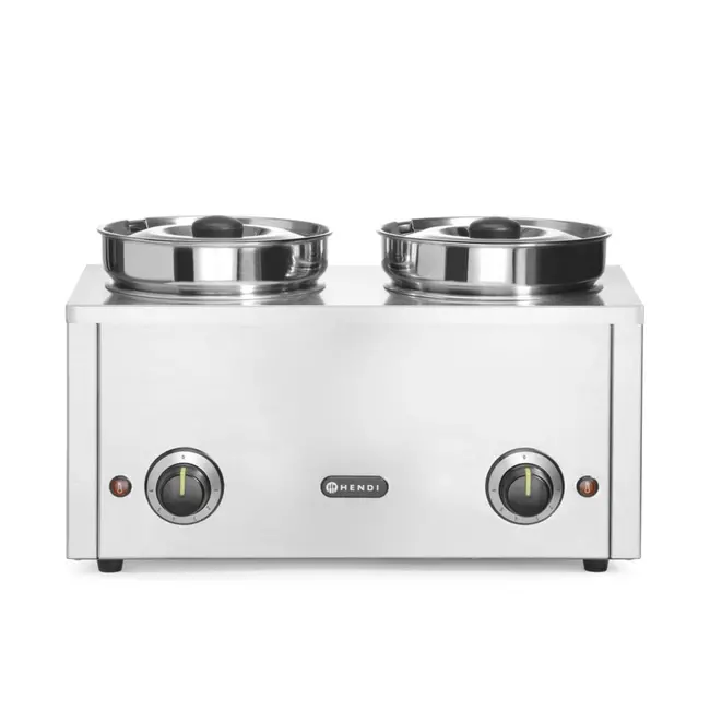 HENDI Thermosysteem – Warmhoudapparaat – 2x4x L – Roestvrij staal – 6 temperatuurinstellingen