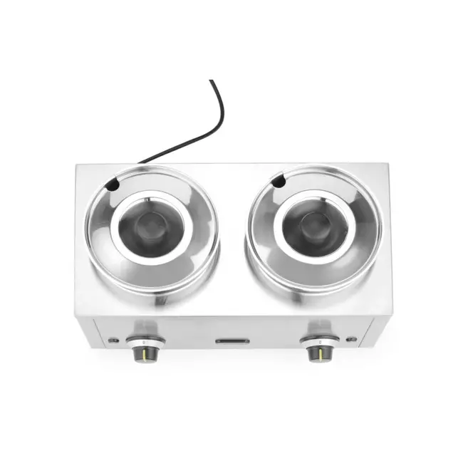 HENDI Thermosysteem – Warmhoudapparaat – 2x4x L – Roestvrij staal – 6 temperatuurinstellingen