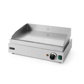 HENDI Profi Line bakplaat – glad oppervlak – traploos instelbaar – 550x455 mm – roestvast staal