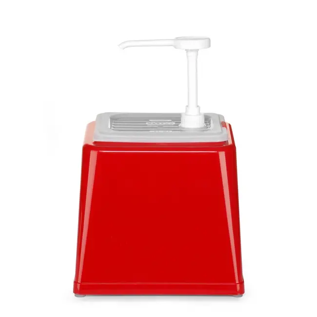 HENDI Sausdispenser met pomp – 2,5L – BPA-vrij – Rood – 230x210x327 mm