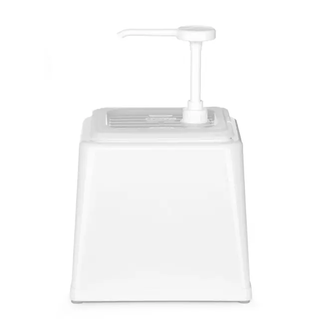HENDI Sausdispenser met pomp – 2,5L – BPA-vrij – Wit – 230x210x327 mm