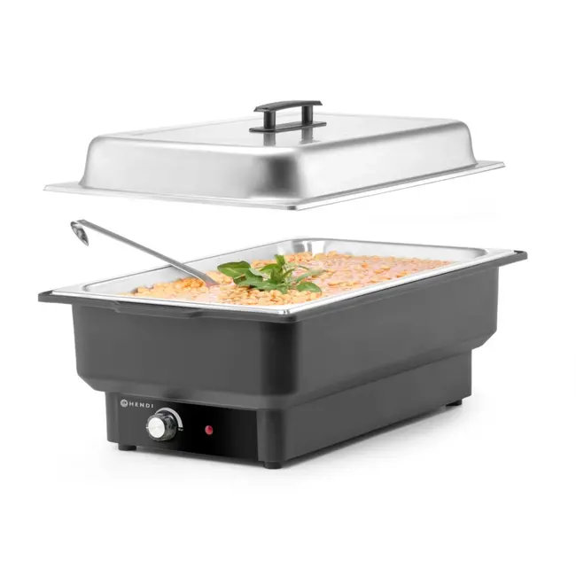 HENDI Elektrische chafing dish – instelbare temperatuur – 9L – roestvrij staal – GN 1/1