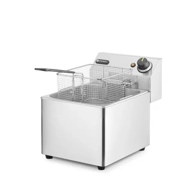 HENDI Friteuse – 8L – roestvrij staal – koude zone – uitneembare vetpan – 3500W