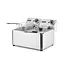 HENDI Dubbele friteuse – roestvrij staal – 2x4x L – 6000W – uitneembare elementen