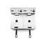 HENDI Dubbele friteuse – 2x6x L – roestvrij staal – koude zone – 230V/6600W