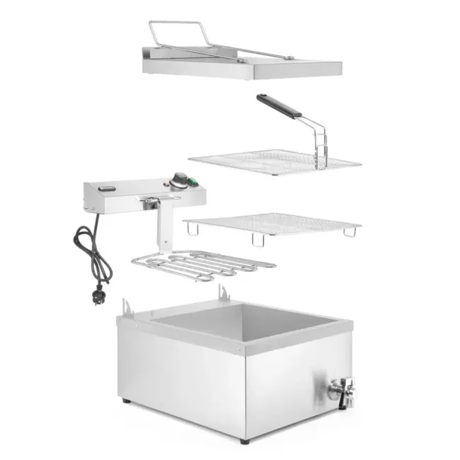 HENDI Donut friteuse – roestvast staal – 12 liter – 3500W – met aftapkraan – 230V