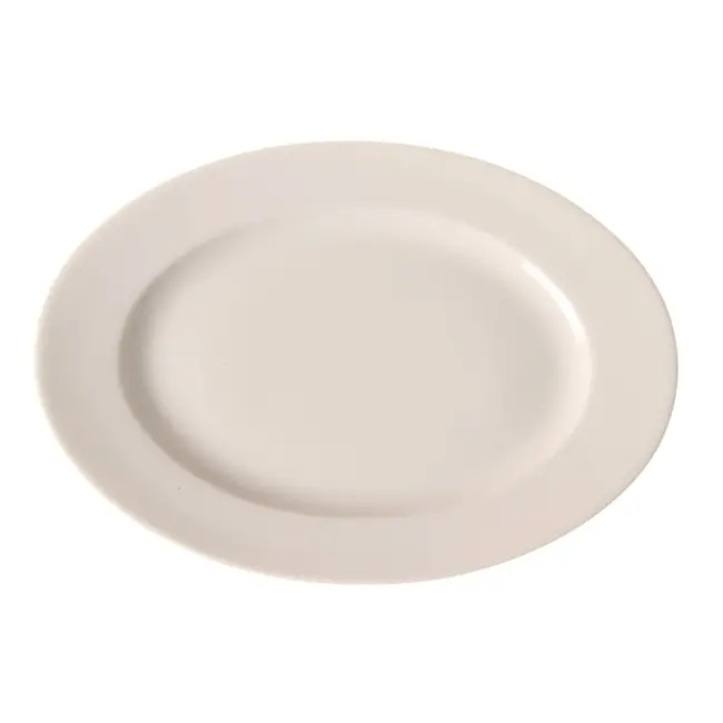 HENDI Ovale schaal – versterkte randen – slijtvast porselein – 310x220 mm – wit