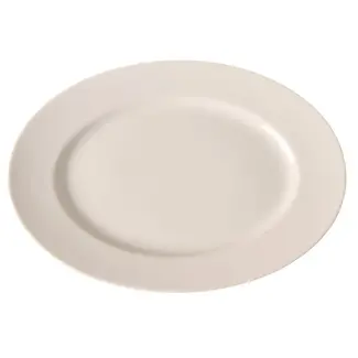 HENDI Ovale schaal – versterkte randen – slijtvast porselein – 360x260 mm – wit