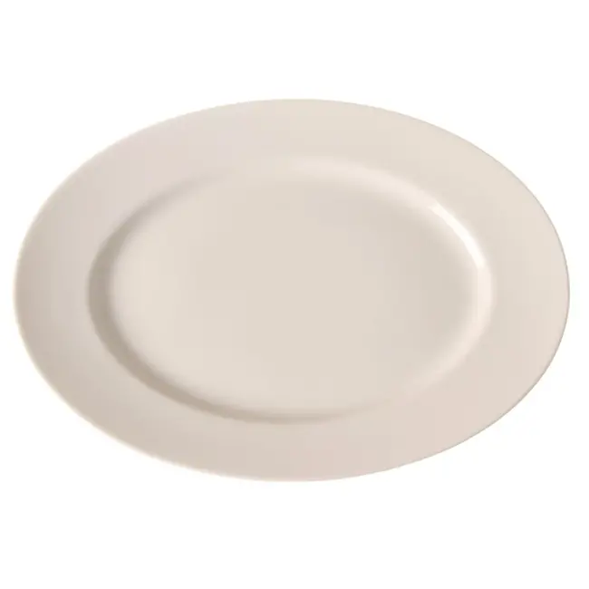 HENDI Ovale schaal – versterkte randen – slijtvast porselein – 360x260 mm – wit