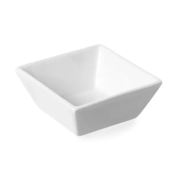 HENDI Tapasschaaltjes – vierkant – porselein – 80x80x35 mm – set van 6 – wit