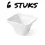 HENDI Tapasschaaltje Cuadrado – Porselein – Stoot- en slijtvast – 59x59x37 mm – Set van 6