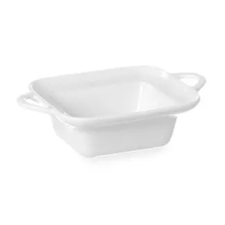 HENDI Rechthoekige tapasschaal – porselein – 0,11L – 160x101x45 mm – vaatwasser- en ovenbestendig