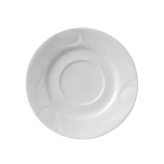 HENDI Schotel voor koffie en cappuccino – versterkte randen – wit porselein – ⌀149 mm