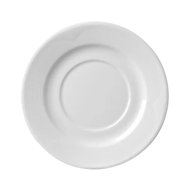 HENDI Schotel voor soepkom en cappuccinokop – versterkte randen – wit porselein – ø190 mm