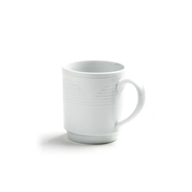 HENDI Witte mok – hotelporselein – versterkte randen – 0,22L – vaatwasser- en magnetronbestendig