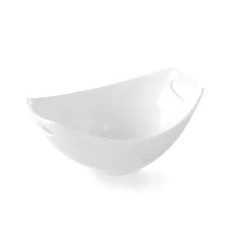 HENDI Porseleinen kom – stoot- en slijtvast – 235x160x98 mm – roomwit