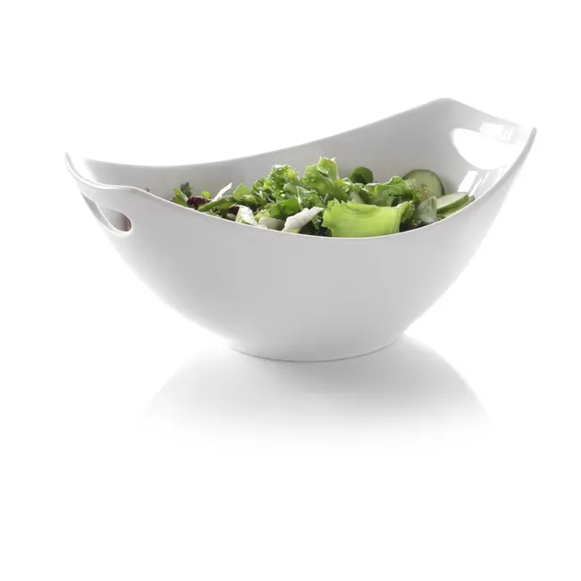 HENDI Porseleinen kom – stoot- en slijtvast – 235x160x98 mm – roomwit