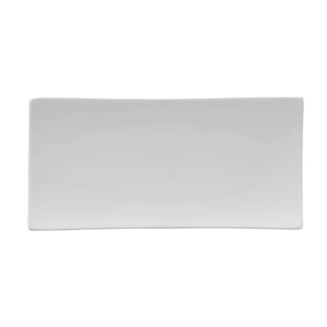 HENDI Rechthoekig bord – hard porselein – stoot- en slijtvast – 218x105x23 mm – roomwit