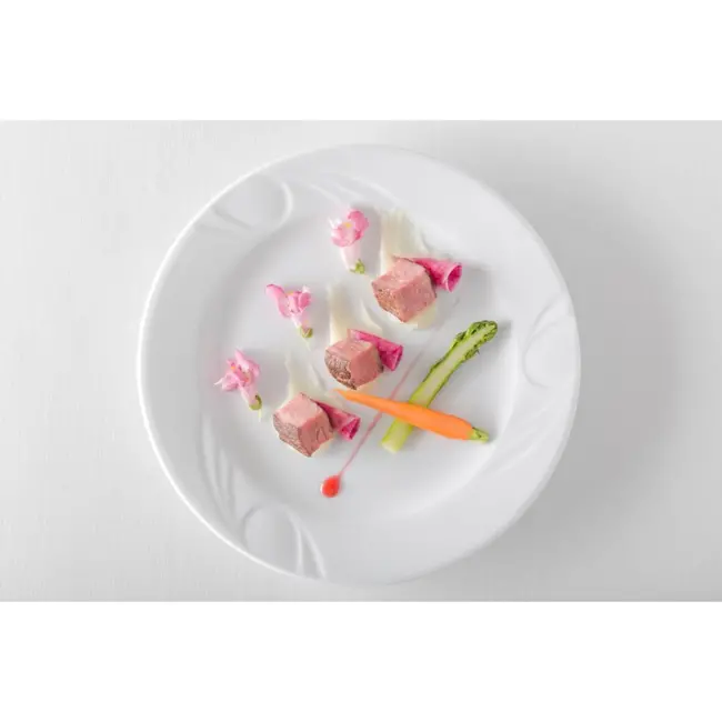 HENDI Plat bord – versterkte randen – slijtvast porselein – 160 mm – wit