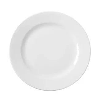 HENDI Plat bord – versterkte randen – slijtvast porselein – wit – Ø 300 mm