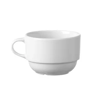 HENDI Cappuccinokop – Versterkte randen – 0,23L – Wit porselein – Ø90mm