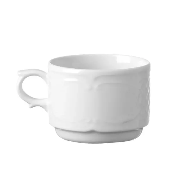 Hendi Cappuccinokop - Versterkte randen - Hotelporselein - 0,25L - Wit