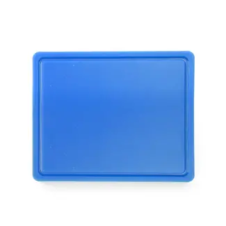 HENDI Snijplank HACCP – Gastronorm 1/2 – Blauw – 325x265 mm – Dubbelzijdig – Sapgeul