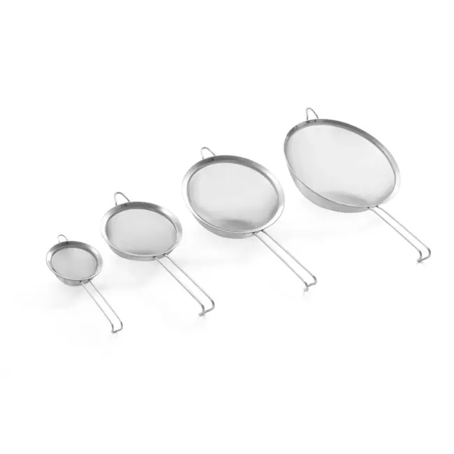 HENDI Bolzeef – Fijn gaas – Roestvast staal – Vaatwasserbestendig – 250x105x40 mm