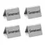 HENDI Tafelstandaard gereserveerd – set van 4 – roestvast staal – 50x35x40 mm
