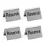 HENDI Tafelstandaard gereserveerd – set van 4 – roestvast staal – 50x35x40 mm